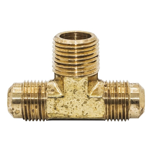 Thrifco Plumbing No. 45 1/2 Inch x 1/2 Inch Brass Flare MIP Tee 6945016 - main